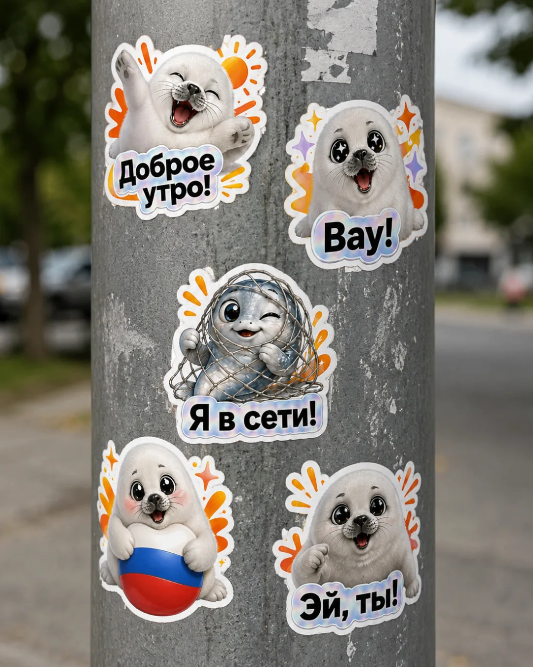 🩵 Нерпа, корюшка и немного «Ладоги» — встречайте новый стикерпак!