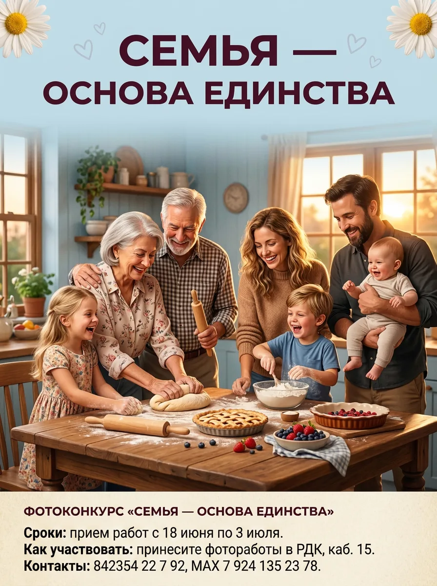 📸Фотоконкурс «Семья — основа единства» в рамках праздничной программы «Сильна семья — крепка Россия