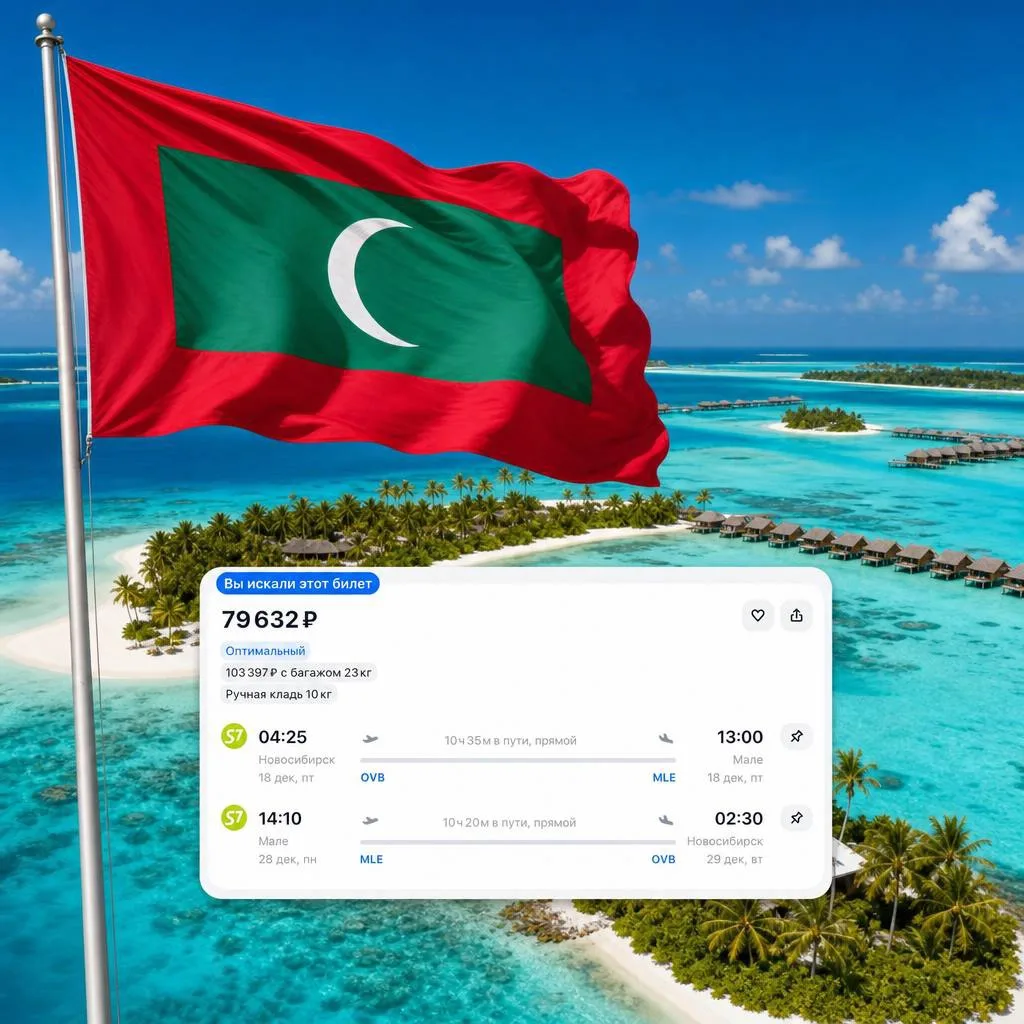 Улететь из Новосибирска на 🇲🇻 Мальдивские острова 

Летим прямыми рейсами от S7

Новосибирск — Мал
