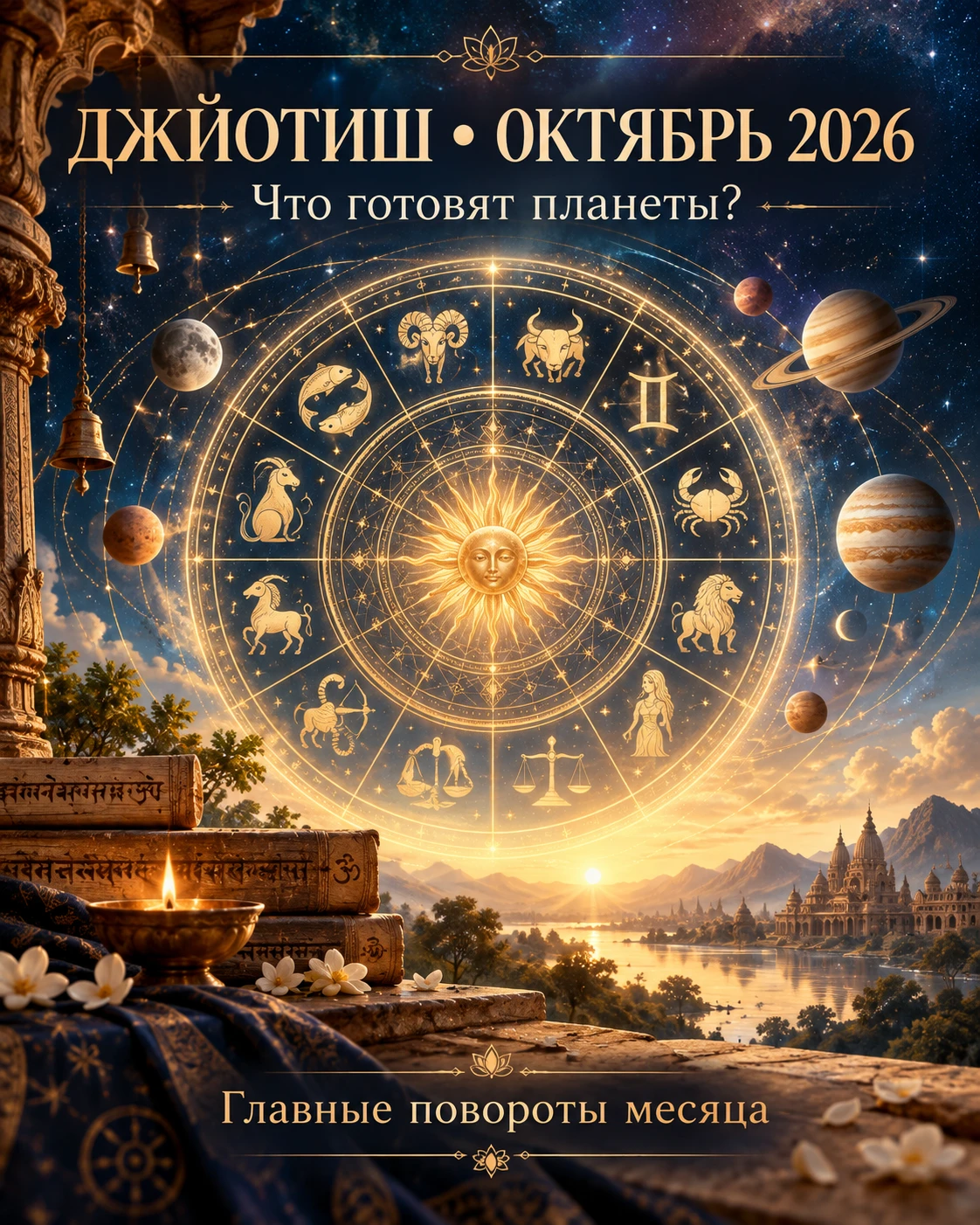 🔮 ДЖЙОТИШ-ПРОГНОЗ НА ОКТЯБРЬ 2026