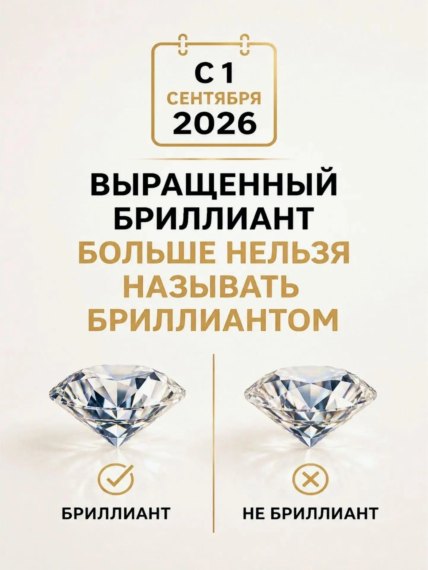 Конец путанице: лабораторные камни больше не бриллианты!