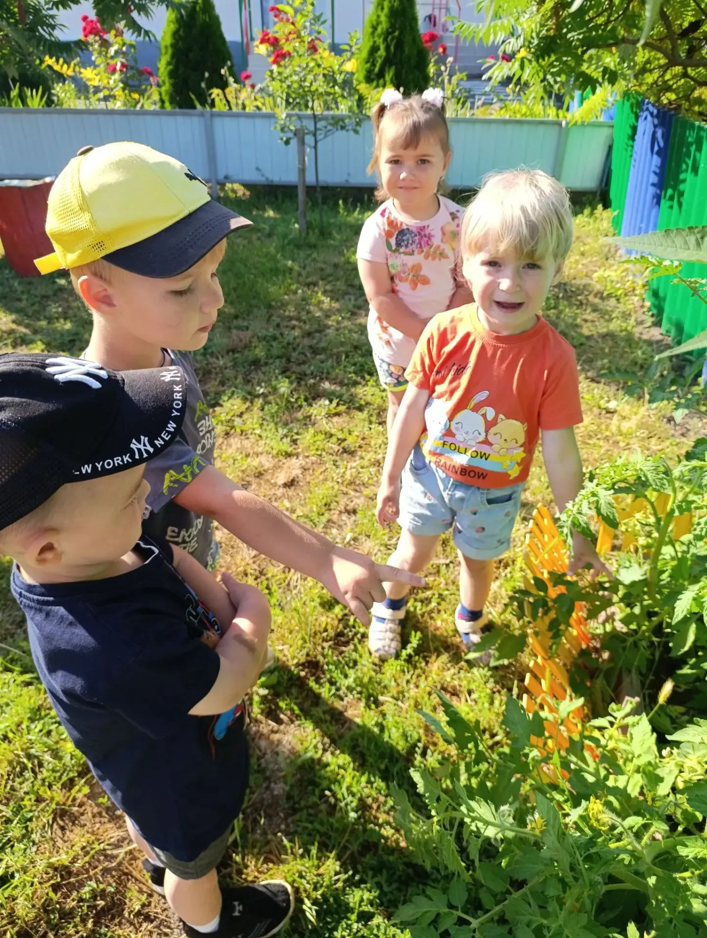 🌿 Трудовой десант младшей группы на огороде! 🌿