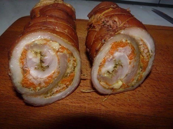 Оригинальный рецепт сала... в рулете! Это лучший рецепт приготовления рулета. Для этого нам необходи