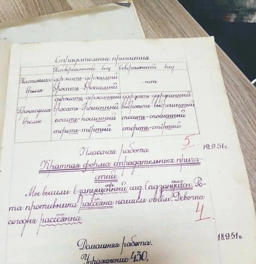 Искусство каллиграфии: как писали школьники в 1951 год! ✍️