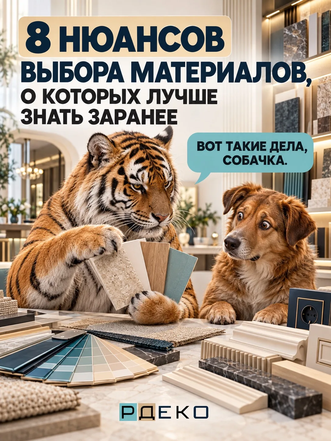 Выбрать материалы по красивым образцам — только начало. Потом нужно понять, как они буд...