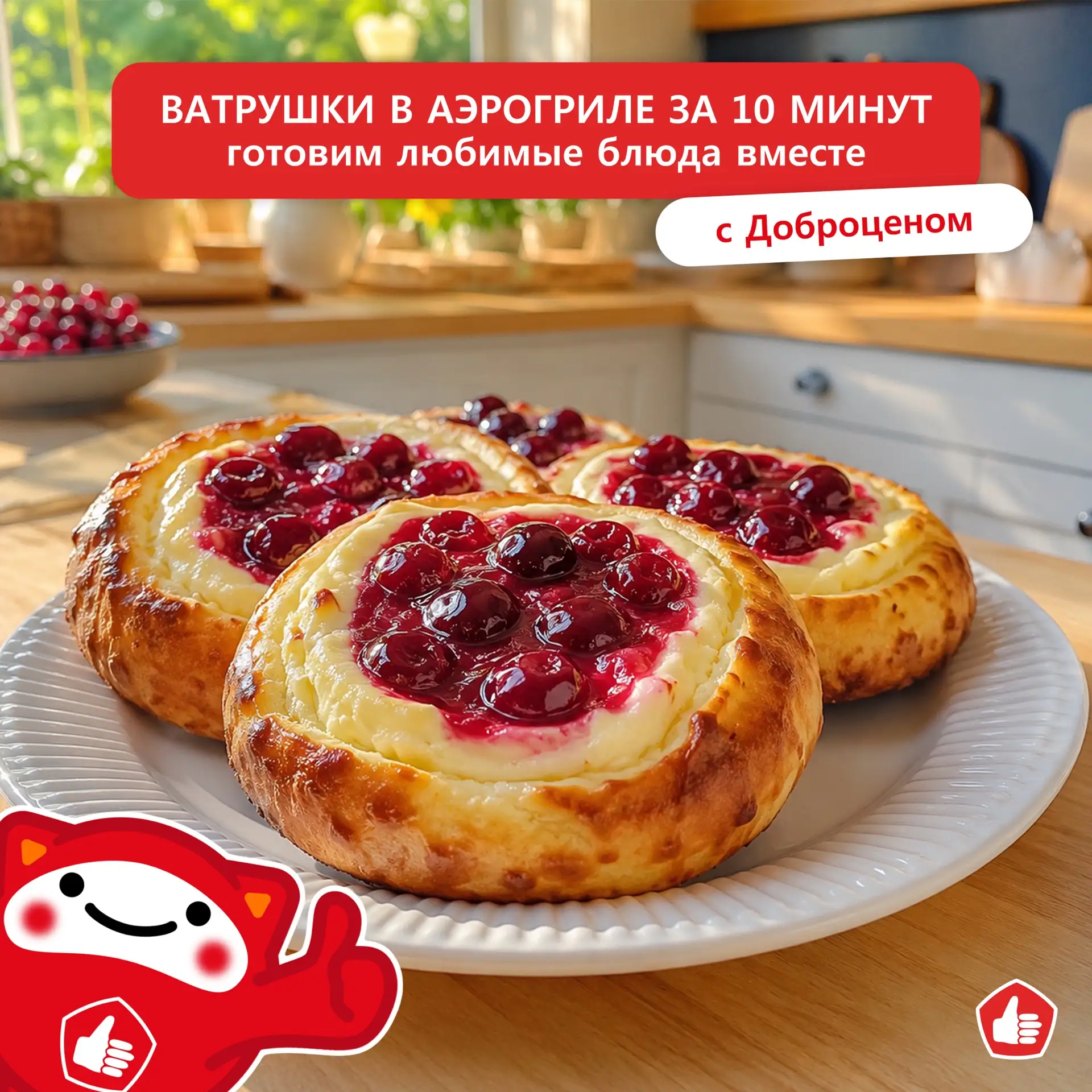 Рецепты любимых домашних блюд от Доброцена! 

Собрали в подборке всё, что нужно для нежных ватрушек 