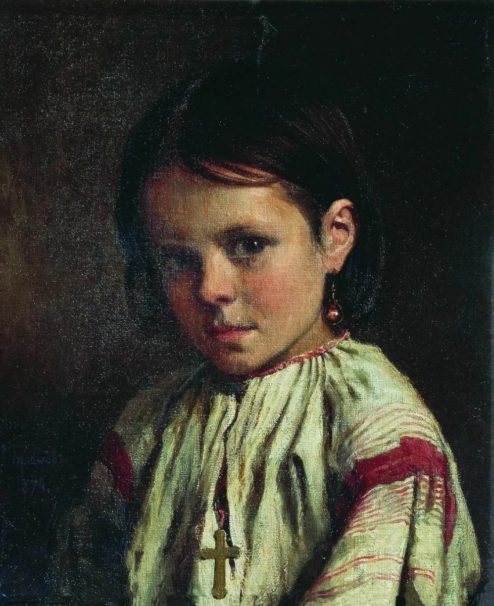 🙂 "Крестьянская девочка", 1874, Государственный музей-заповедник «Ростовский кремль». ...
