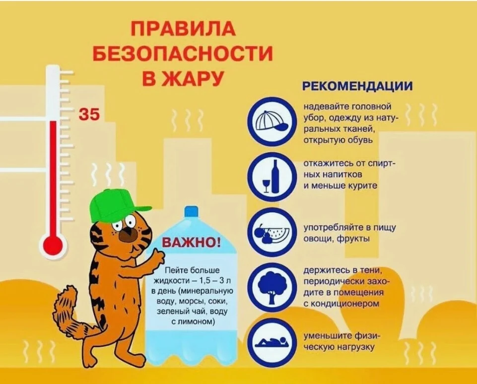 Правила безопасности в жару!
