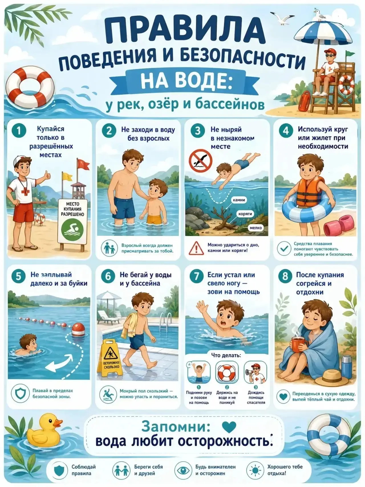 Уважаемые родители, впереди лето, отпуск,каникулы-повторите со своими детьми правила бе...