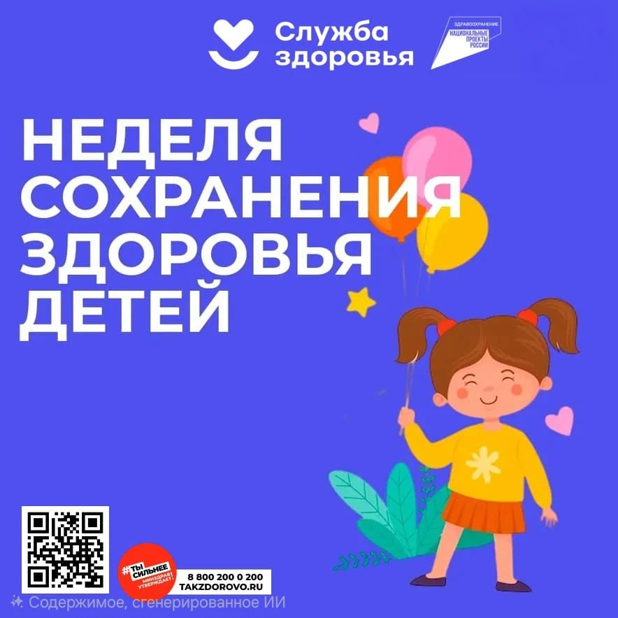 🔊С 1 по 7 июня в Российской Федерации объявлена неделя сохранения здоровья детей 🙌👶