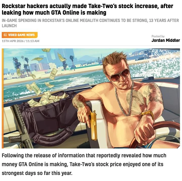 Хакеры взломали Rockstar Games и пытались получить выкуп, но утечка данных неожиданно у...