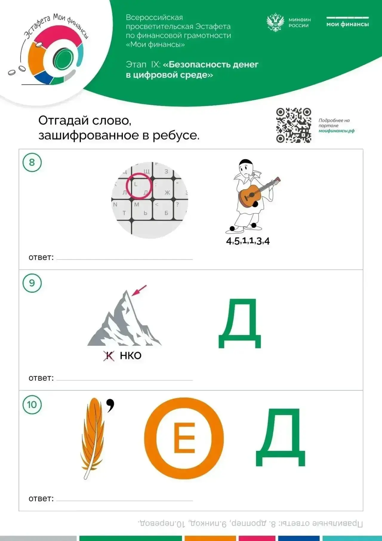 Продолжается IX этап Всероссийской просветительской эстафеты «Мои финансы». Напоминаем, что тема эта