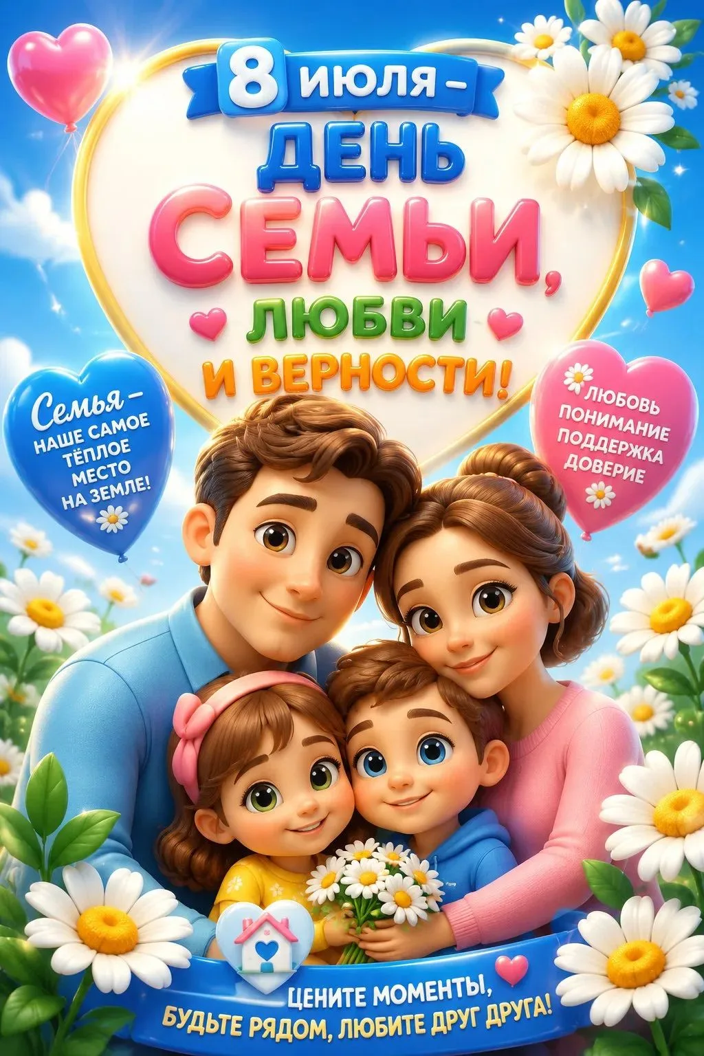 🎉 С Днём семьи, любви и верности! 🎉

Семья — это самое тёплое и надёжное место на свете, где ребён
