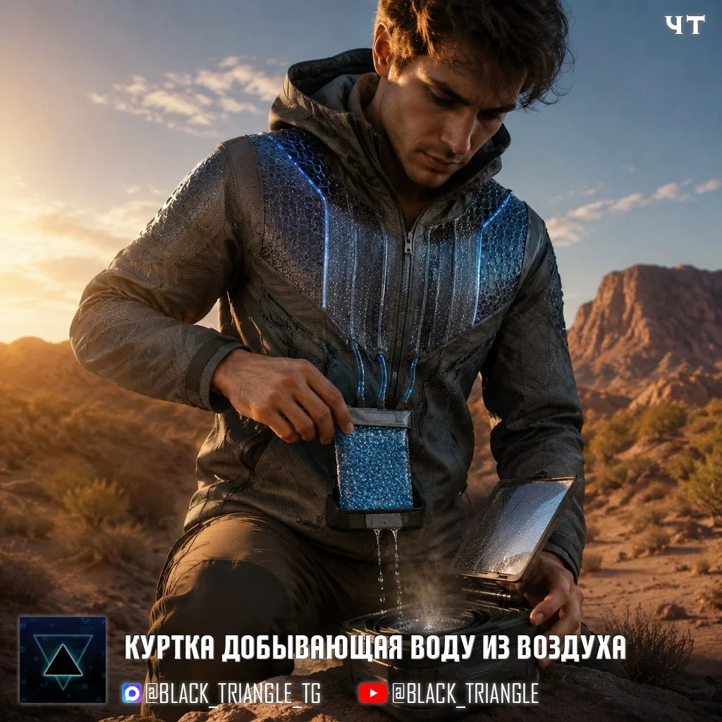 ☝🏻В Техасском университете в Остине создали куртку, добывающую питьевую воду прямо из воздуха 💧 

