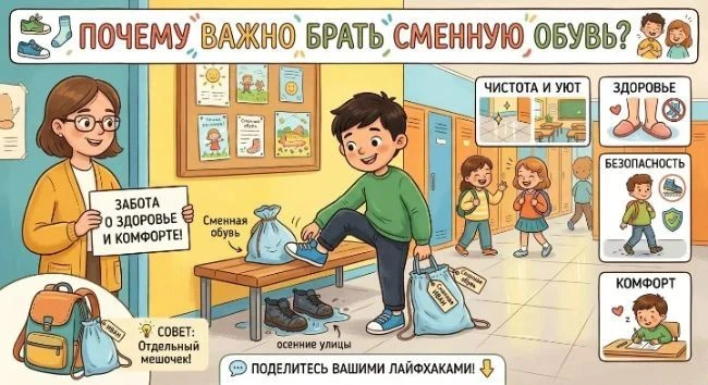 👟 Почему так важно брать с собой сменную обувь? 👟