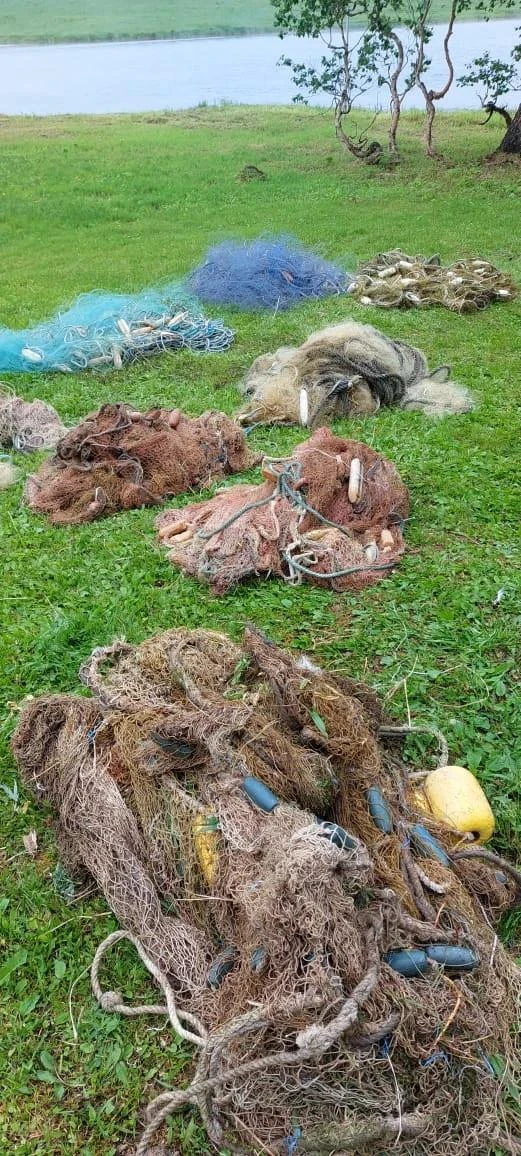Обнаружение незаконных орудий лова в водоохранной зоне озера Калагирь