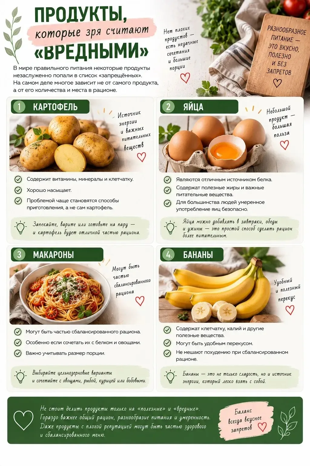 🔸 Продукты, которые зря считают «вредными» 🔸