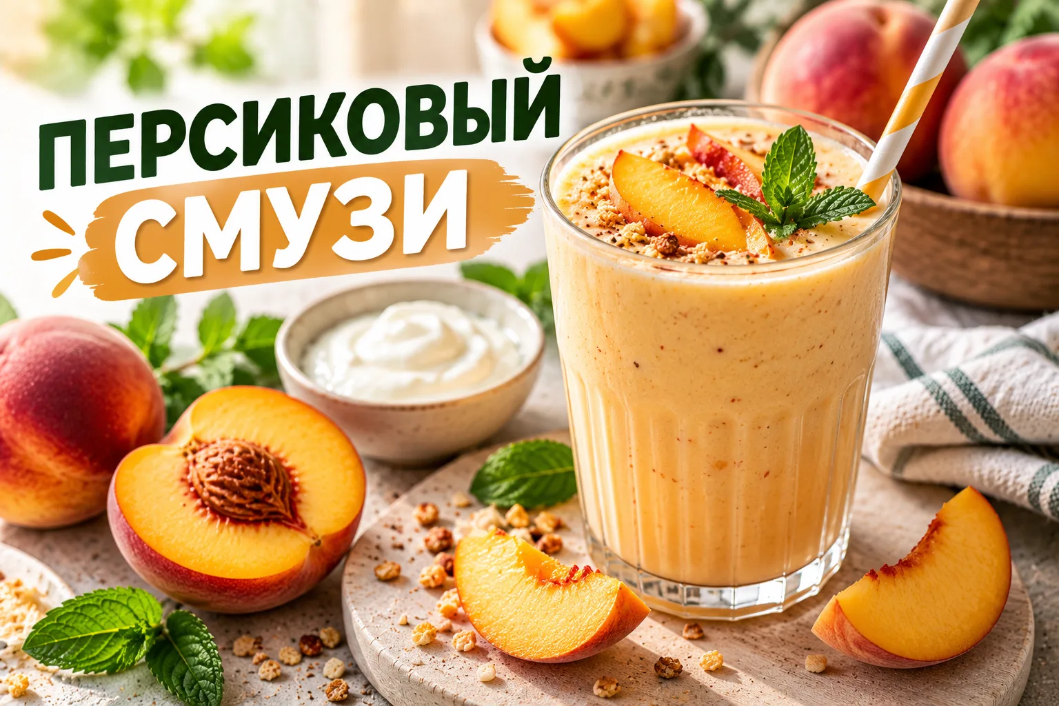 🍑 Персиковый смузи