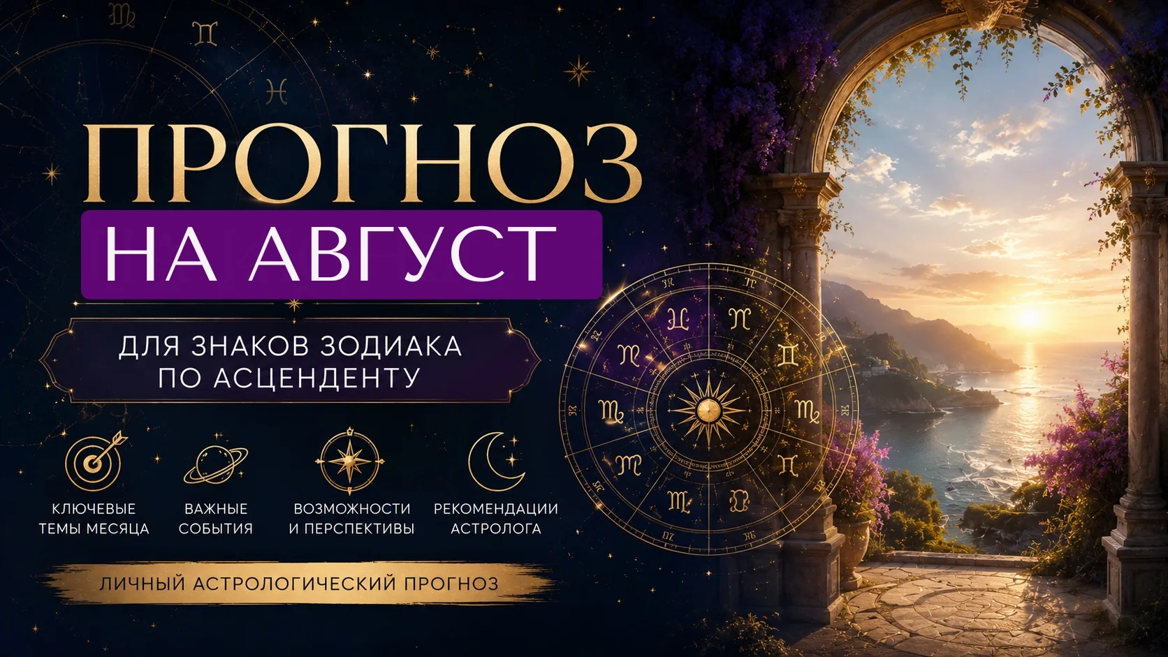 📖 Точный прогноз на август по Асцендентам