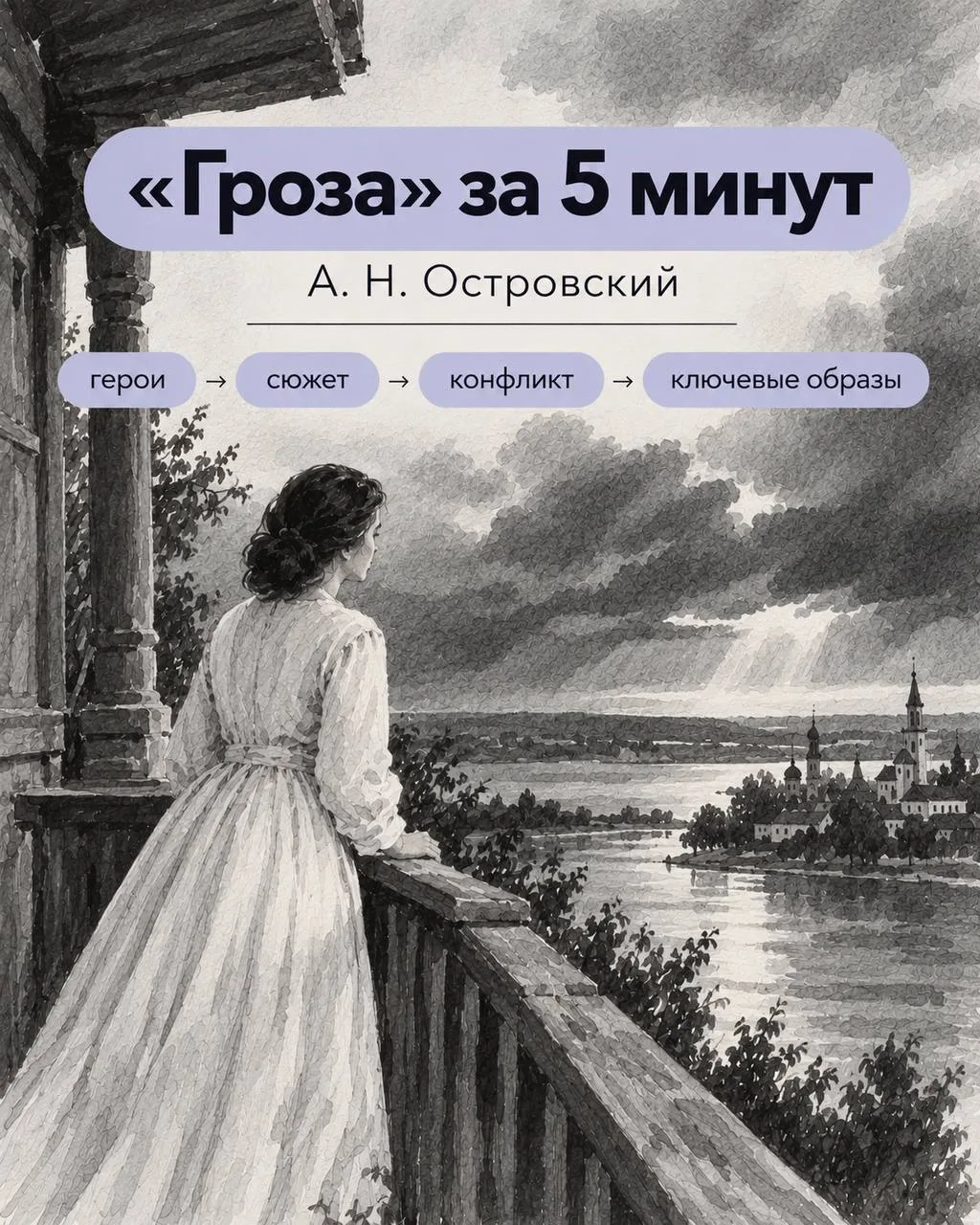 За 5 минут разбираем «Грозу» А. Н. Островского, часть 1  ⚡️