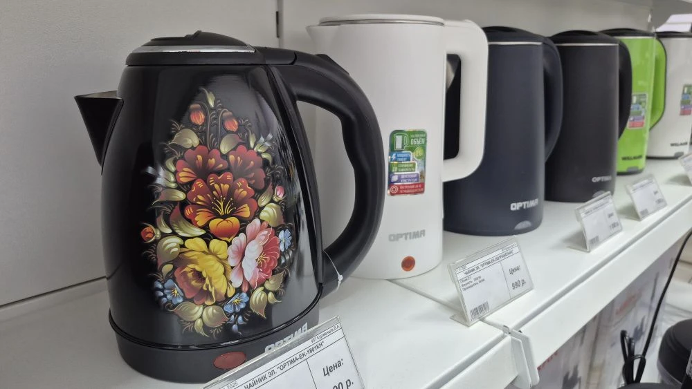 На прошлой неделе лидерами продаж были чайники и водонагреватели.
