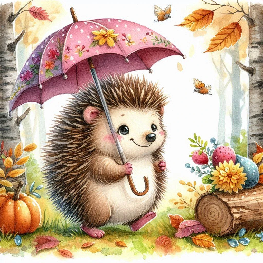 🍂 ПРОГУЛКА ЁЖИКА ПО ОСЕННЕМУ ЛЕСУ
