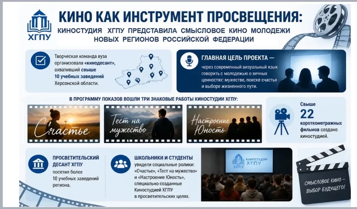 🎞 Кино — инструмент просвещения

Творческий коллектив Херсонского государственного педагогического 