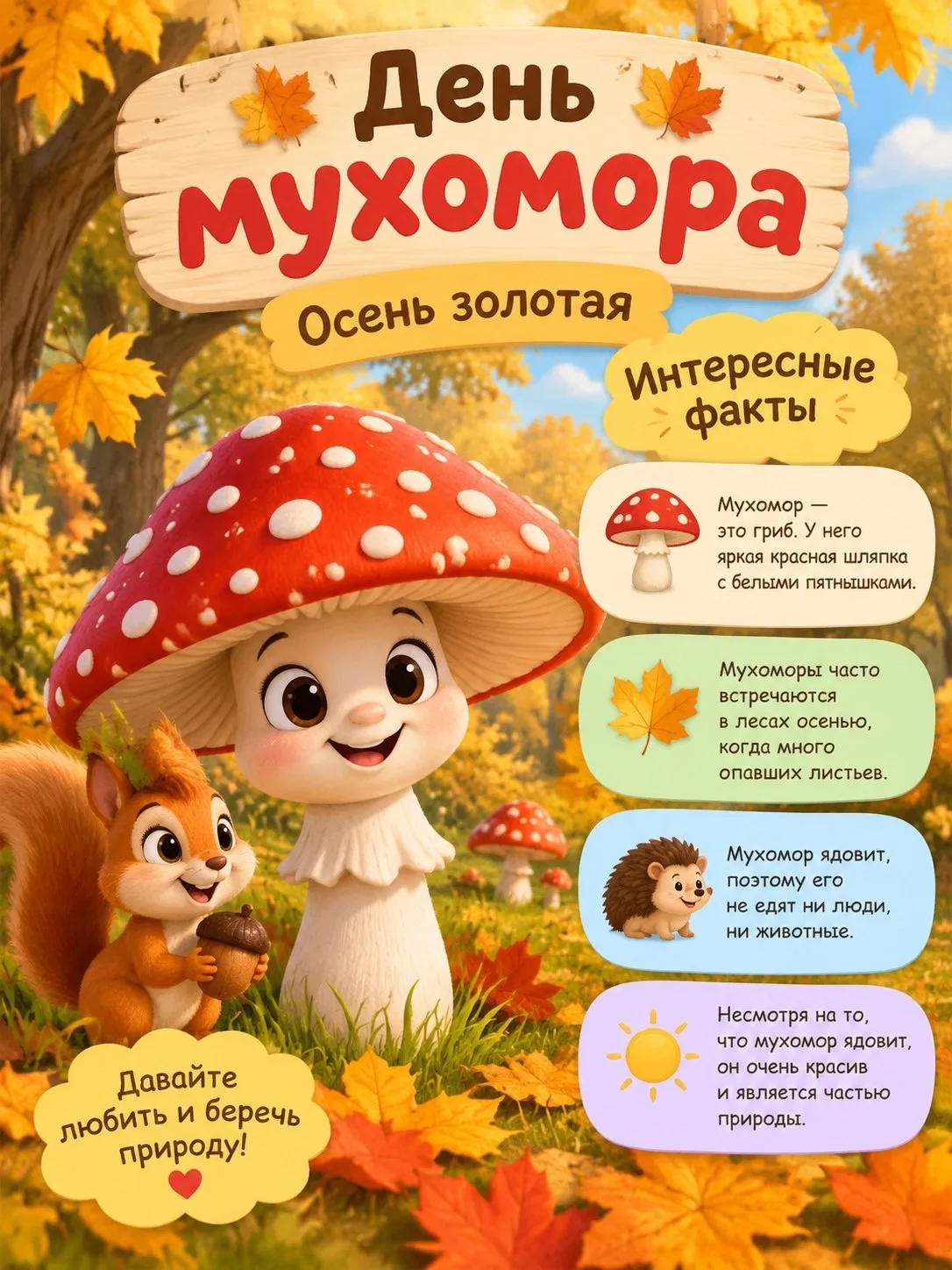 🎉 Сегодня, 6 октября, у Мухомора день рождения! 🍄