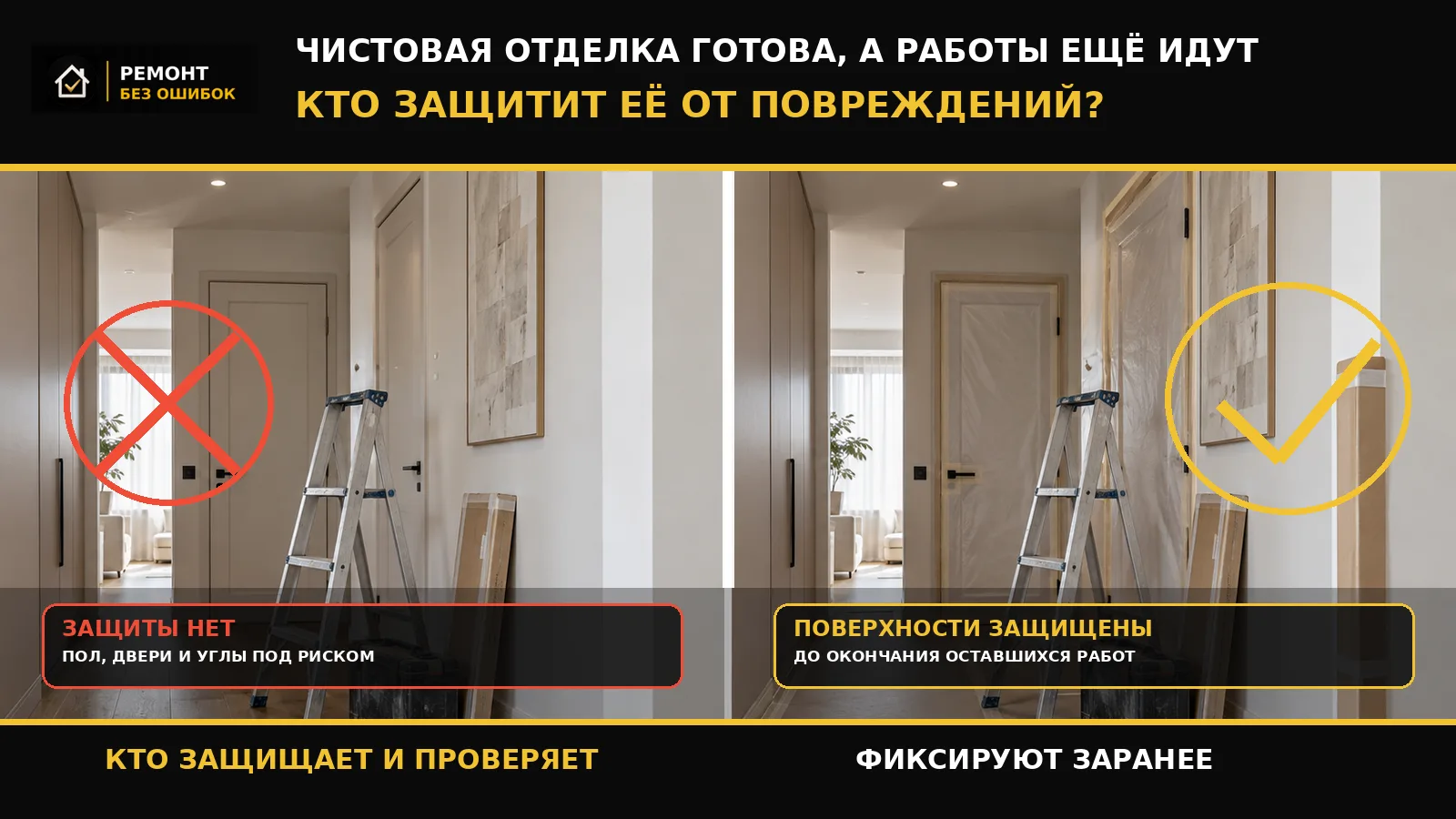 Чистовая отделка готова. Как не испортить её оставшимися работами.