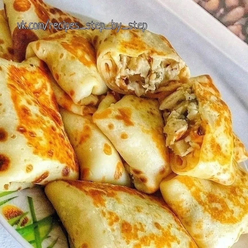Блинчики с вкусной начинкой!