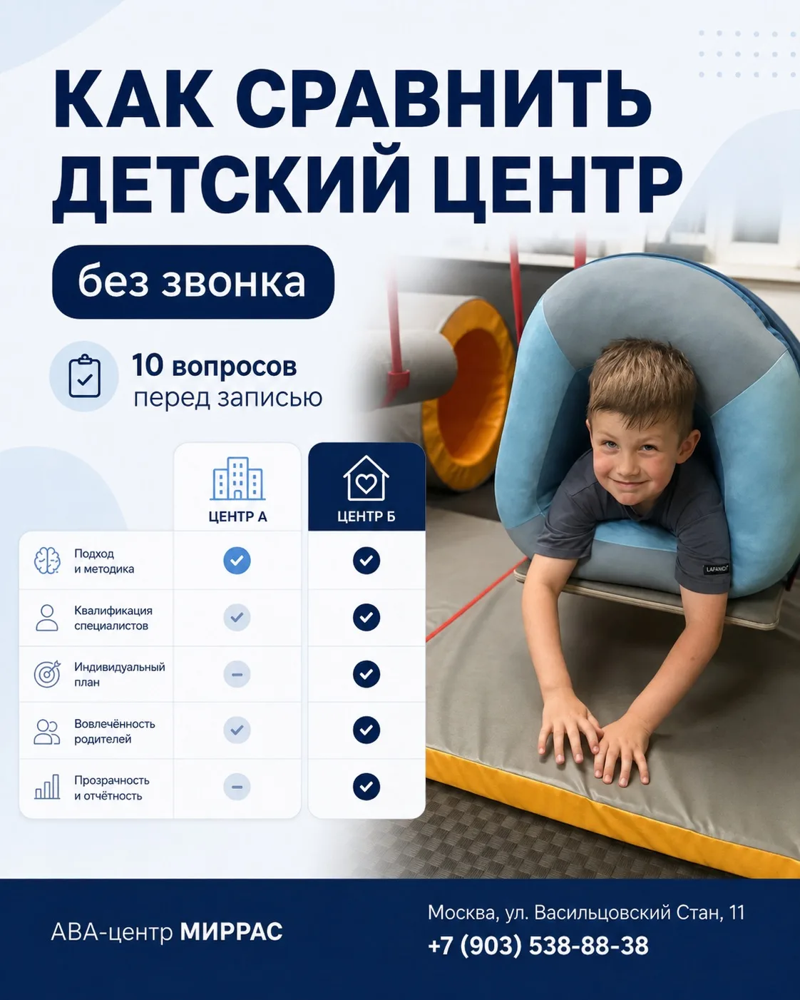 Не выбирайте детский центр только потому, что там красиво, близко к дому или вам понрав...