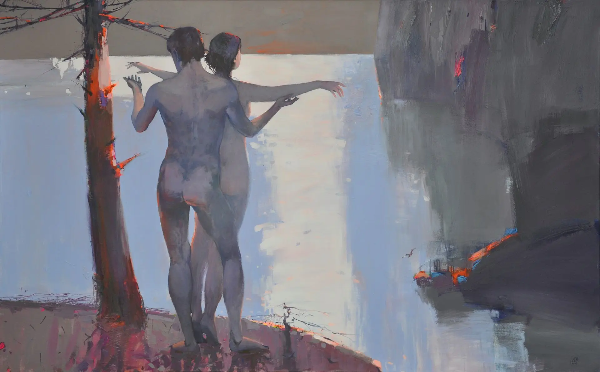 "Сны о море. Чайка", холст\акрил, 100х160, 2019 г.