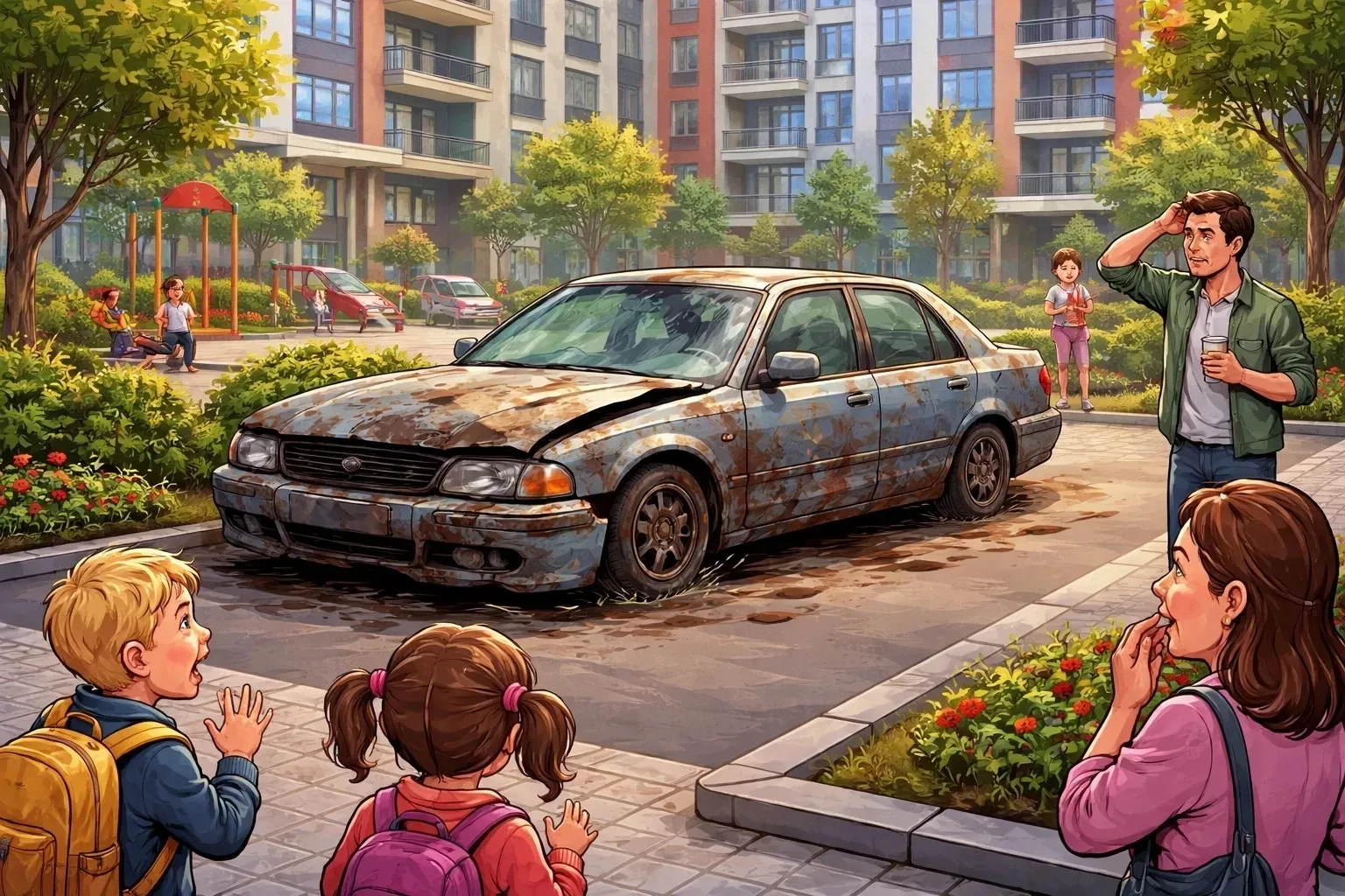 Как бороться с брошенными авто во дворе?