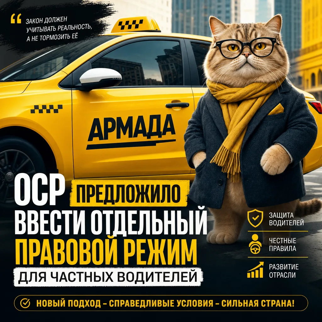 22 мая 2026 года 
ОСР предложило ввести отдельный правовой режим для частных водителей, перевозящих 