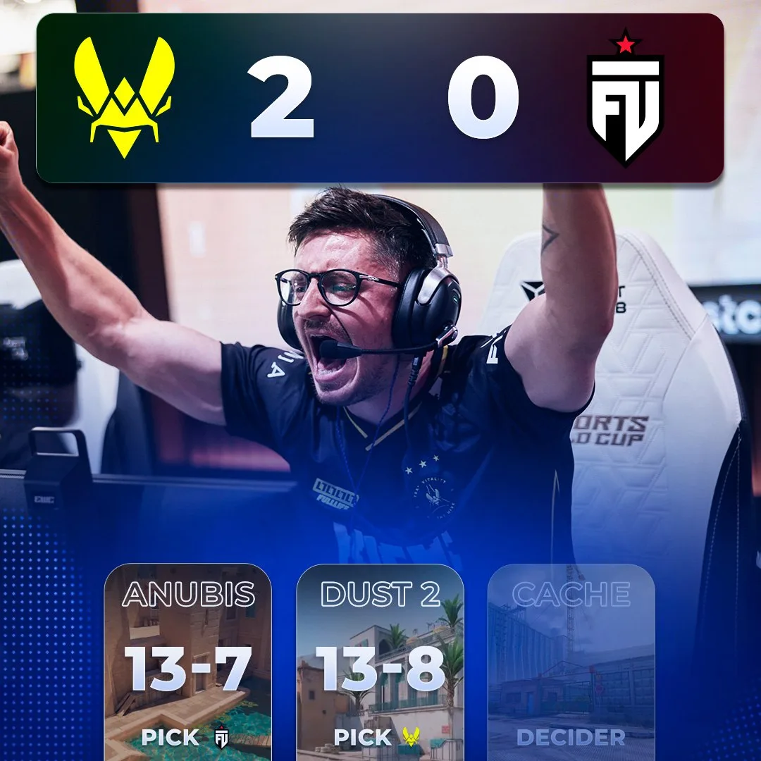 🇪🇺 VITALITY ВЫХОДЯТ В ПЛЕЙ-ОФФ BLAST — пчёлы не отдали ни одной карты.