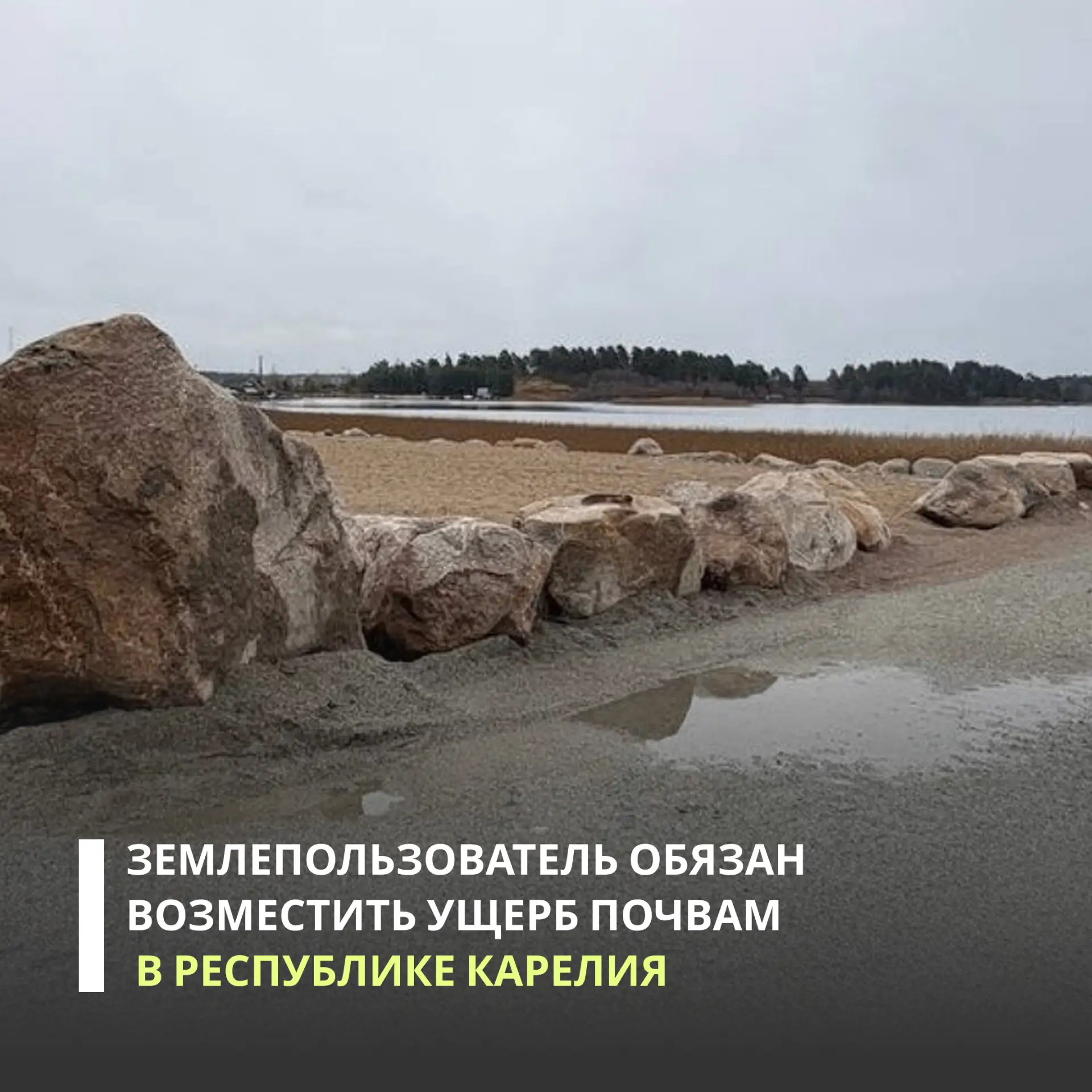 Росприроднадзор провел выездное обследование в деревне Лумбуши Медвежьегорского района Карелии после