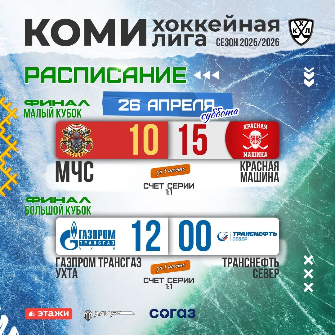 Завтра нас ждут решающие матчи финальных серий игр, в которых мы узнаем победителей "Большого" и "Ма