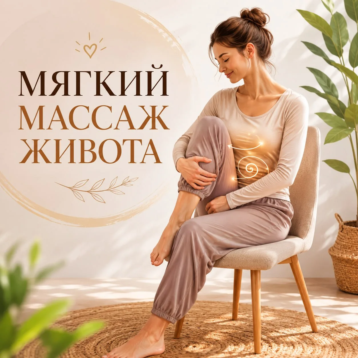 ❤️  Мягкий массаж живота, который можно делать прямо на стуле

Если живот часто вздувается, есть тяж