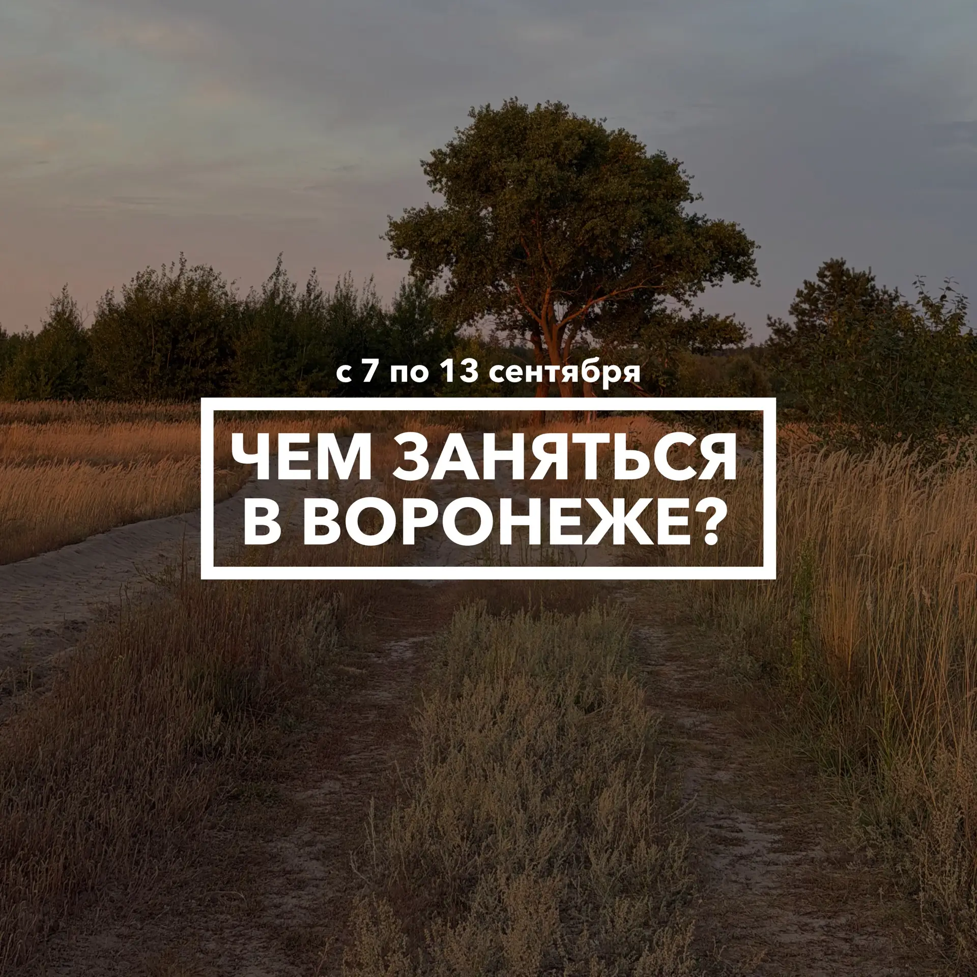 Дайджест событий в Воронеже с 7 по 13 сентября 🎵