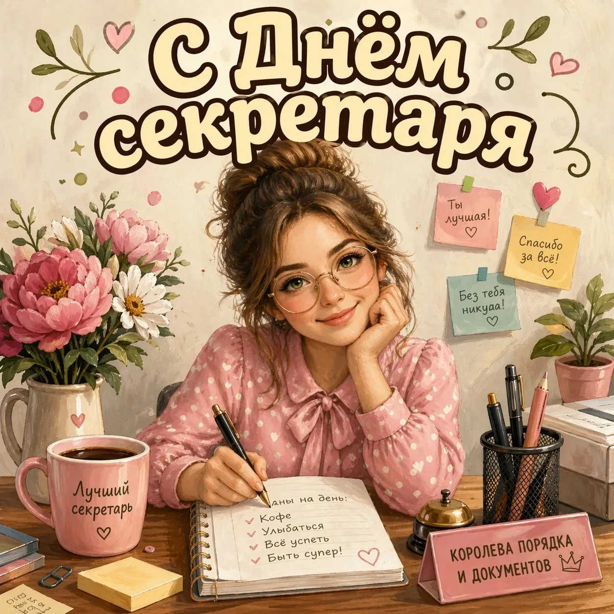 📎 22 апреля — Международный день секретаря 💼  Сегодня поздравляем Светлану Геннадьевну и Марию Евген