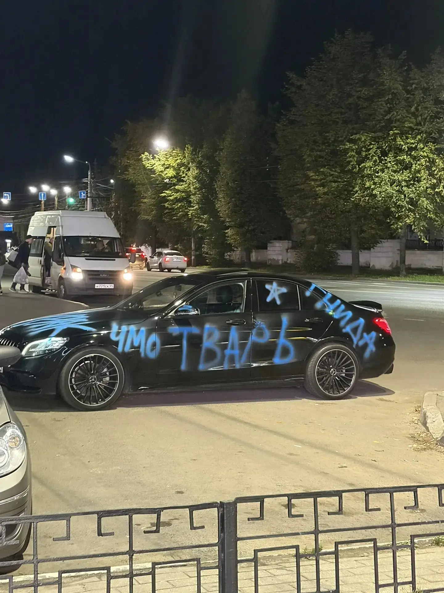 Наверное на АЗС без очереди заехал)