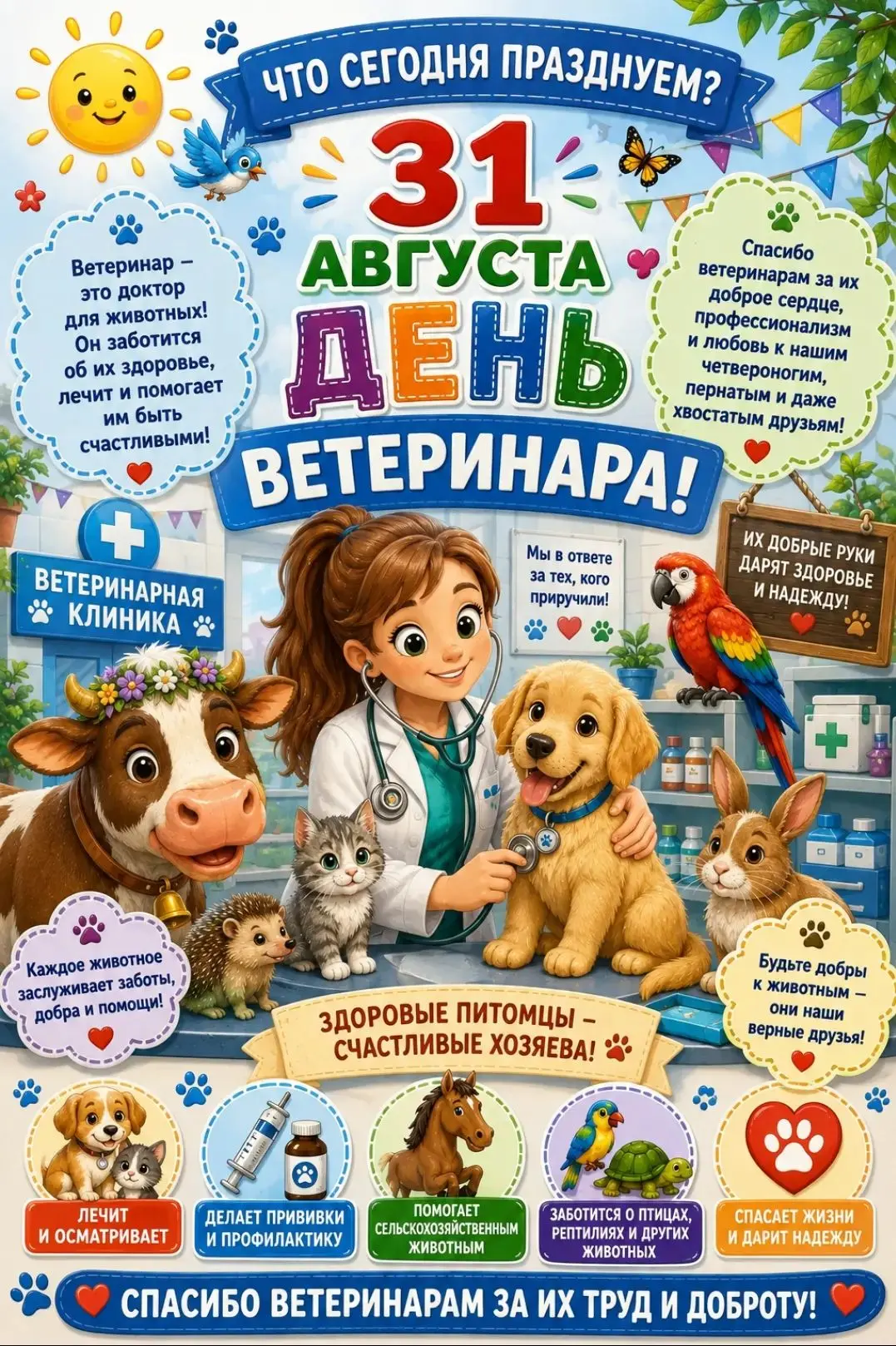 В детском саду прошёл тематический день, посвящённый профессии ветеринара. 🐾👩‍⚕️👨‍⚕️...