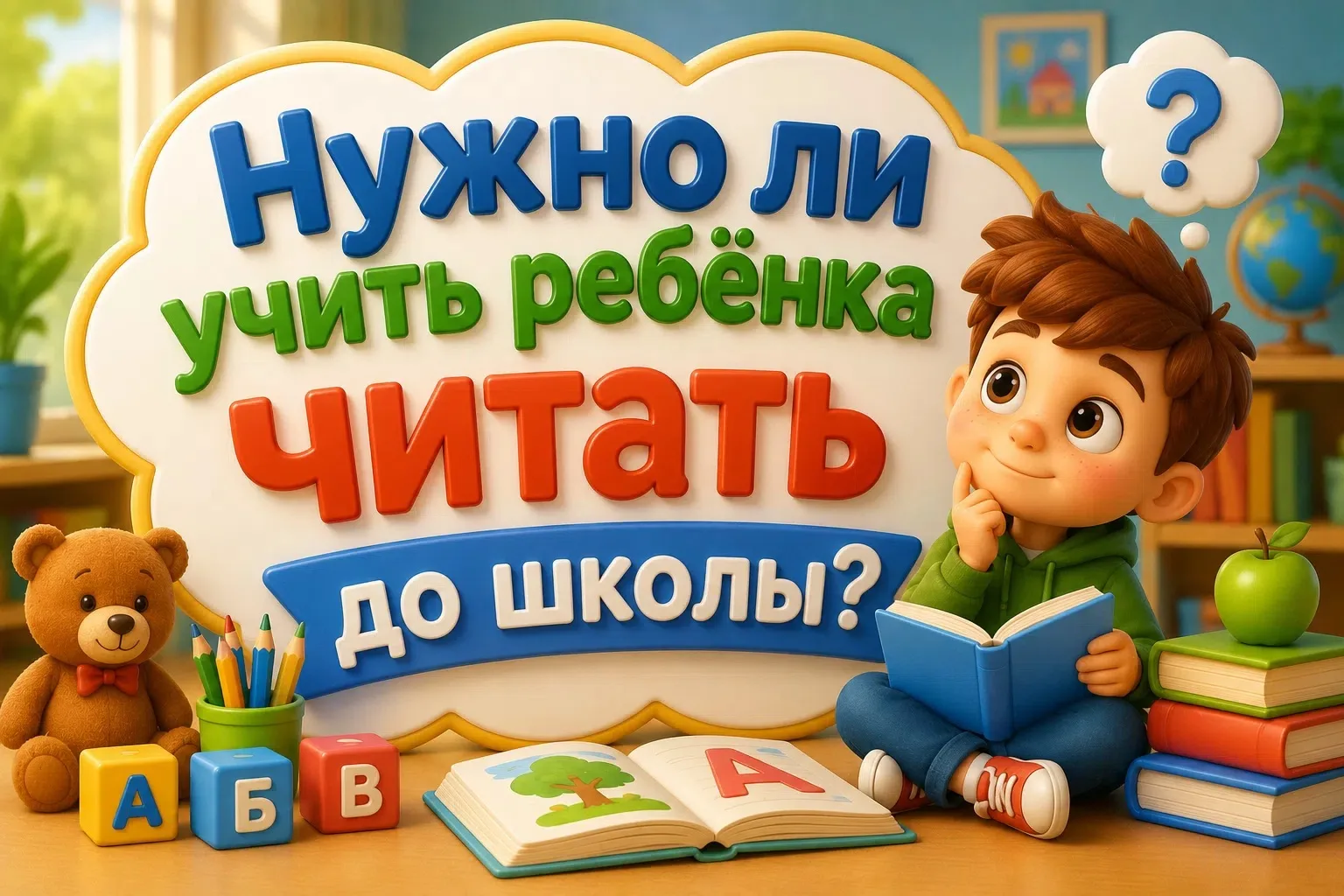 📚 Нужно ли учить ребёнка читать до школы?

Нет, это не обязательное условие. Намного важнее, чтобы 