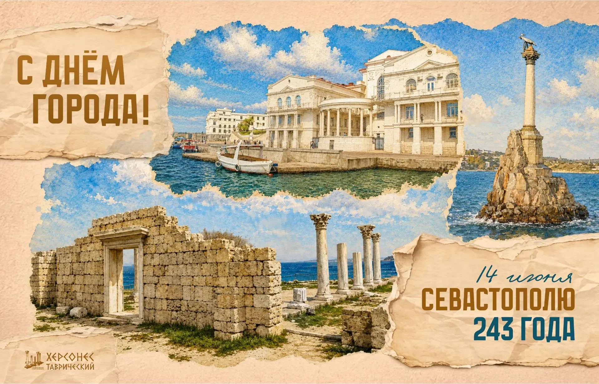 14 (3) июня ‒ День основания города Севастополя
 
В 1783 году по указу императрицы Екатерины II в бу