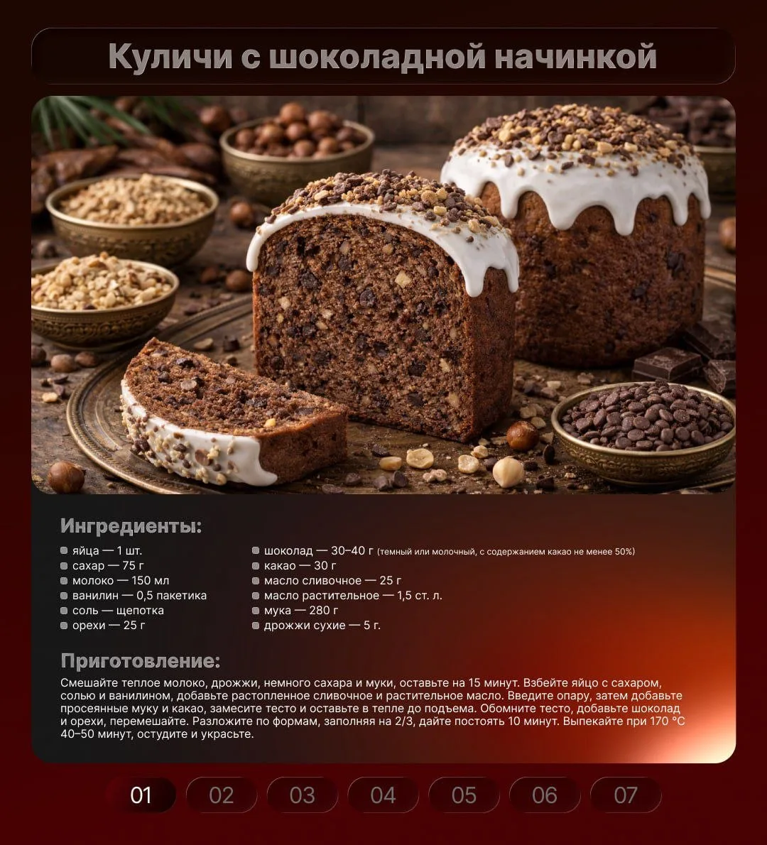 Пасха близко. А вы уже выбрали свой кулич?  Собрали для вас 7 необычных рецептов — от шоколадного до