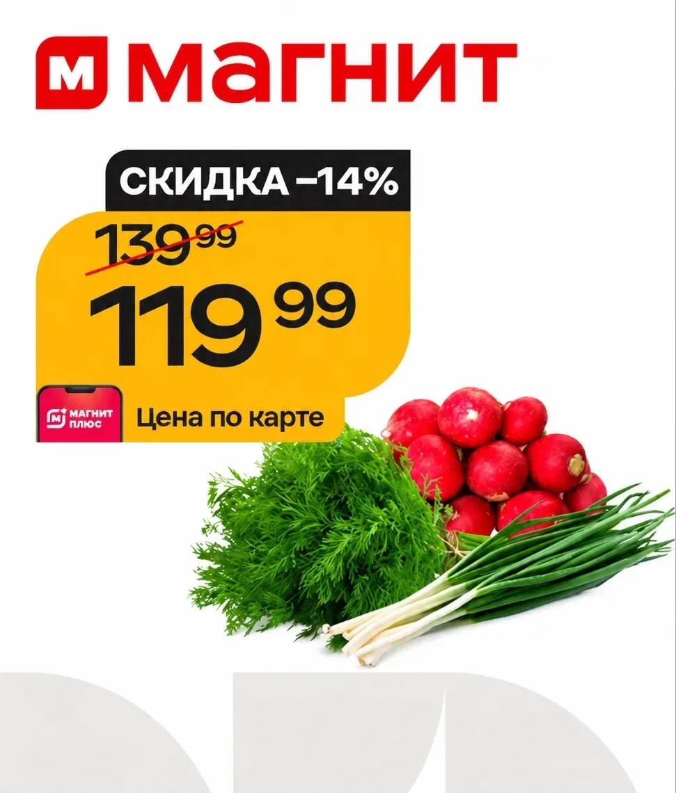 В МАГНИТ снова выгодные акции! Скидка 36 % на первый заказ с доставкой в мобильном прил...