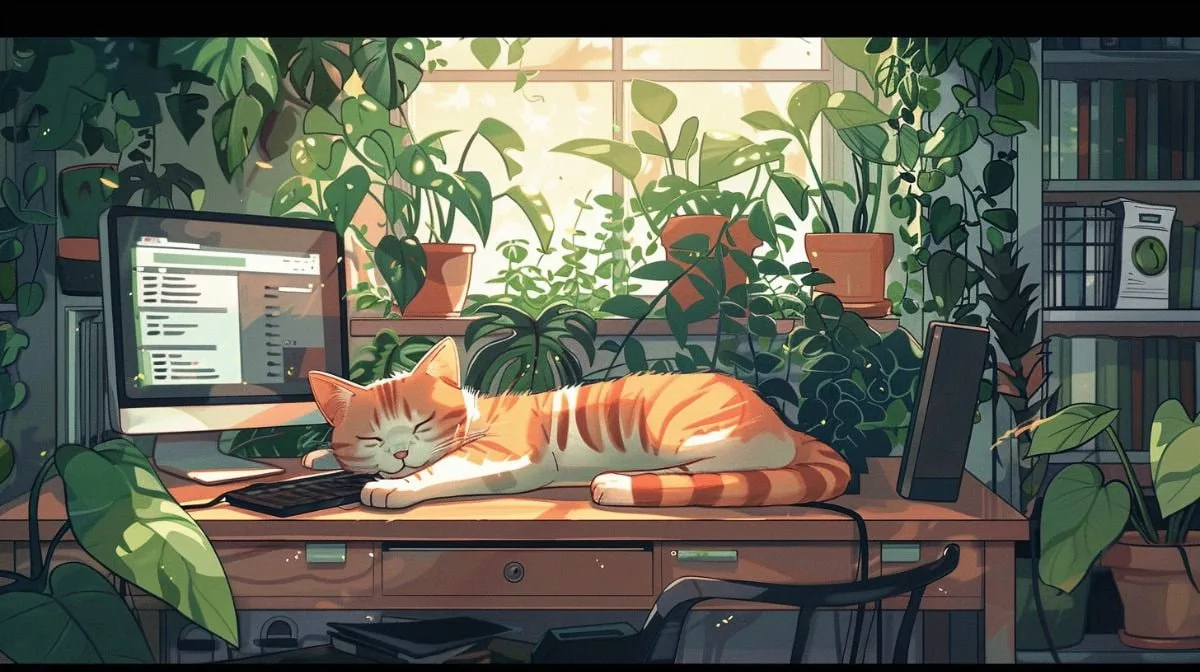 Котик спит, а ты не проспи!!!😉🌿