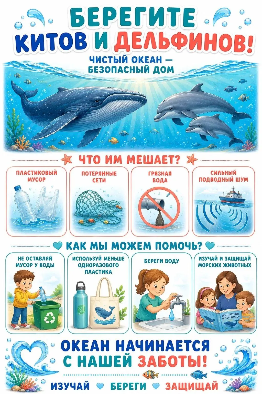 В нашей группе "Красная шапочка" прошел необычный день, посвящённый удивительным созданиям - китам и