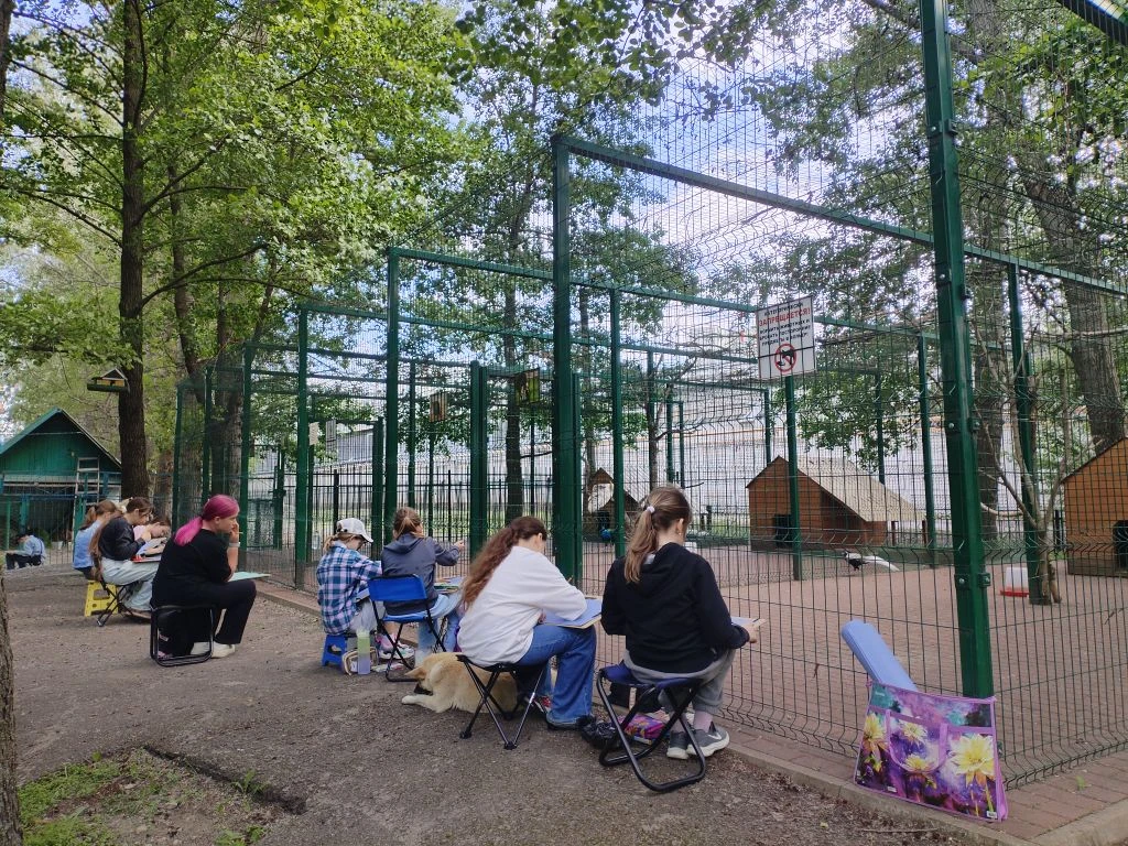 Наш парк — не только для прогулок, но и для прекрасной учёбы! 🎨🌳