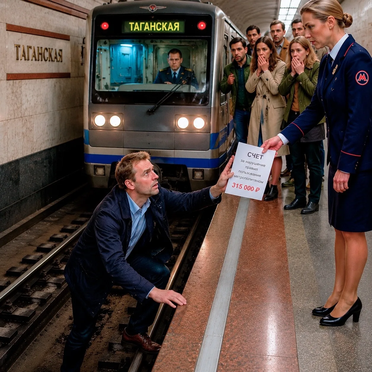 Мужчина упал на пути в московском метро и заплатил за это 315 тысяч.